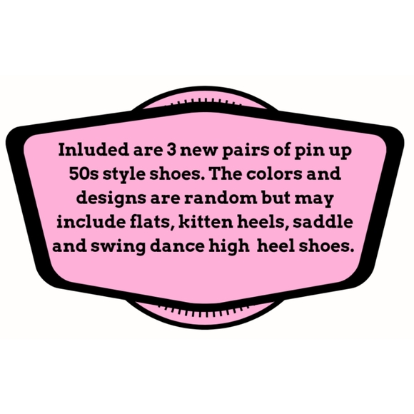 3 Pairs Mystery Box Pin Up Shoes - Picture 2 of 4